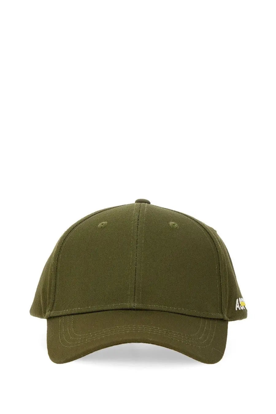 Aspesi men’s olive green baseball hat with subtle stitching and small embroidered logo on the side