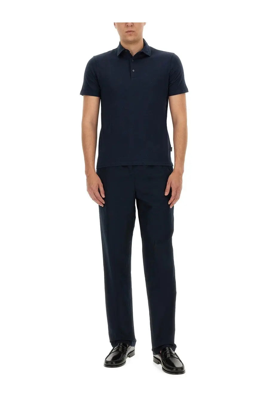 ASPESI Men's Cotton Polo Blue, view 3