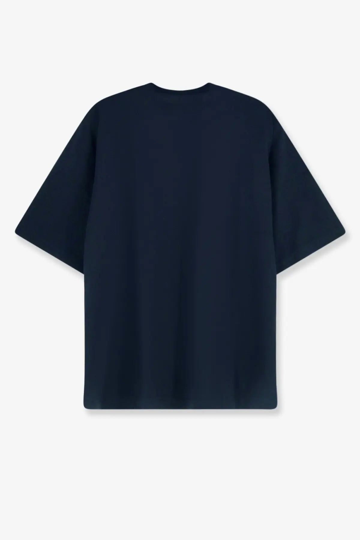 Aspesi men’s dark navy blue oversized cotton t-shirt with a relaxed fit and short sleeves