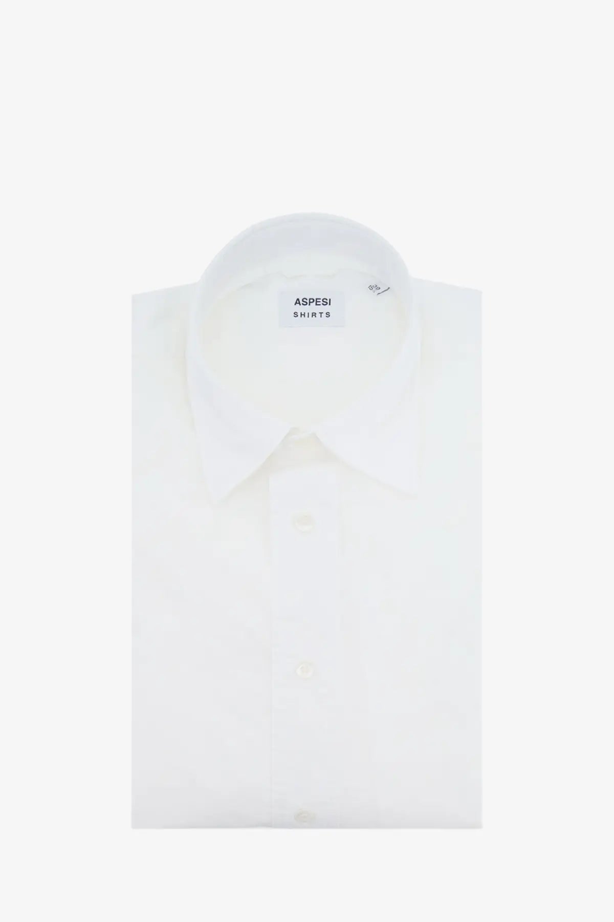 A crisp white aspesi men’s fred cotton shirt with classic collar and button-down front in cotton material
