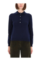 ASPESI Women's Cashmere Polo Shirt Blue
