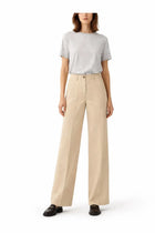 ASPESI Women's Cotton and Linen Tailored Pants Beige, view 2