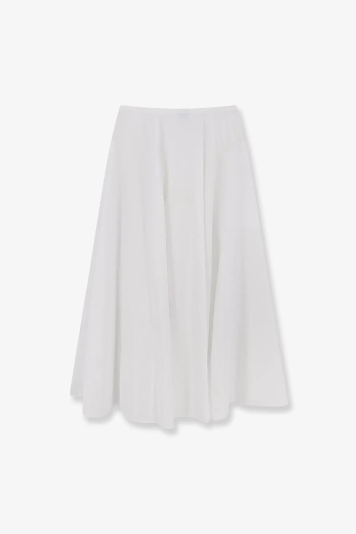 Aspesi women’s white cotton long skirt with a flowing pleated design and a-line silhouette in lightweight fabric