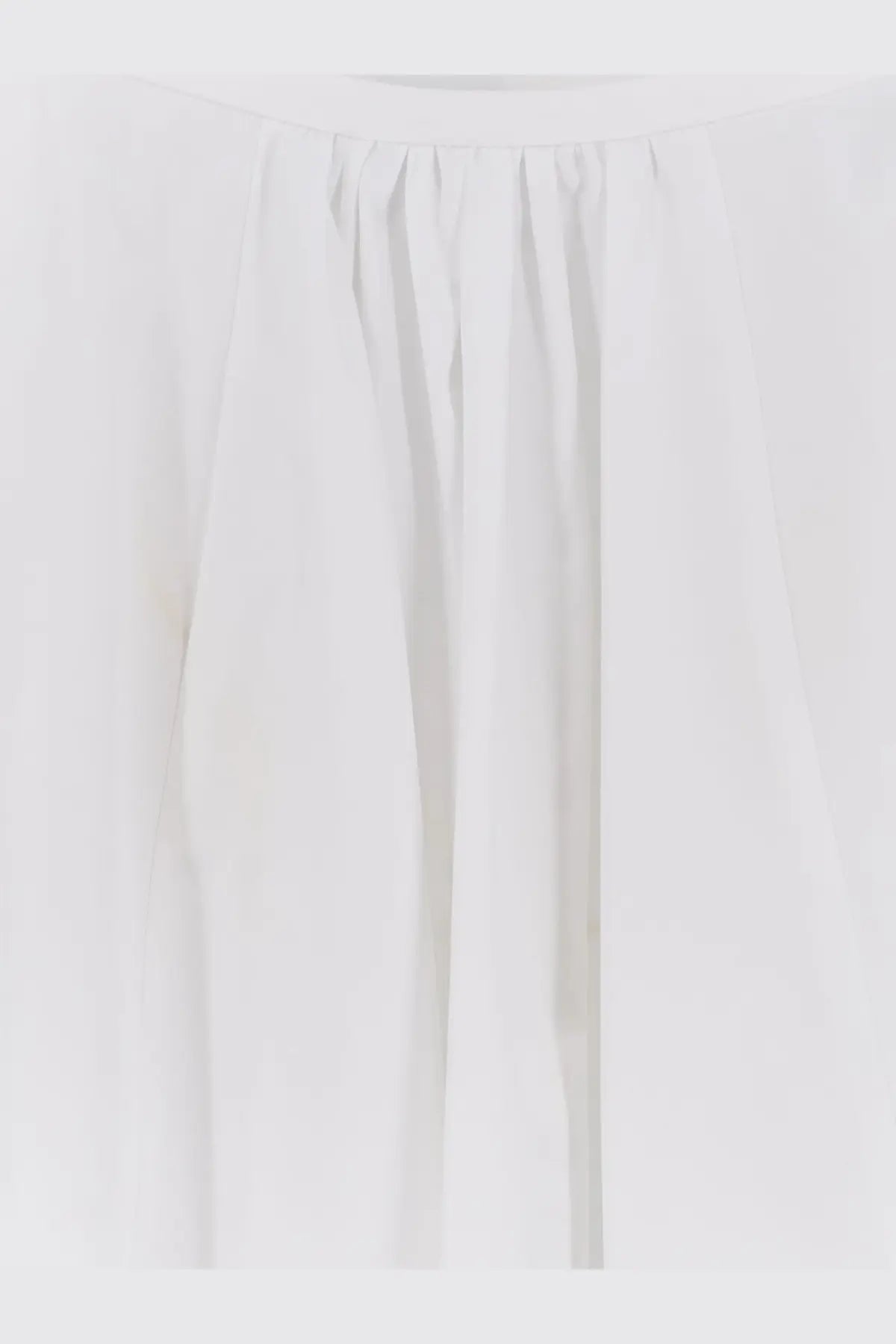 Aspesi women’s cotton long skirt white with soft pleats and flowing lightweight fabric for elegant wear