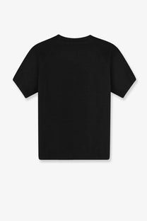 Aspesi women’s black cotton short-sleeved t-shirt with simple crew neck design