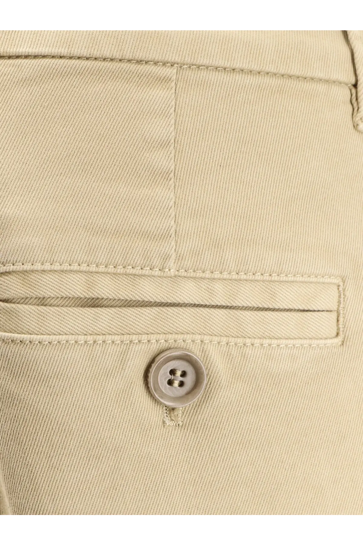 Beige cotton chino pants with single button closure from aspesi women’s cotton trousers green collection