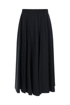 ASPESI Women's Poplin Cotton Nylon Stretch Skirt Blue, view 2