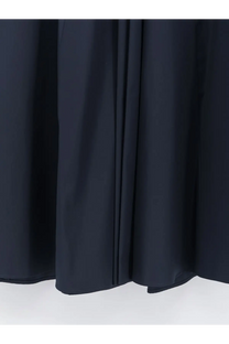 Dark navy pleated cotton curtain fabric similar in color to aspesi women’s long blue cotton skirt