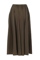 ASPESI Women's Poplin Midi Skirt Green, view 2
