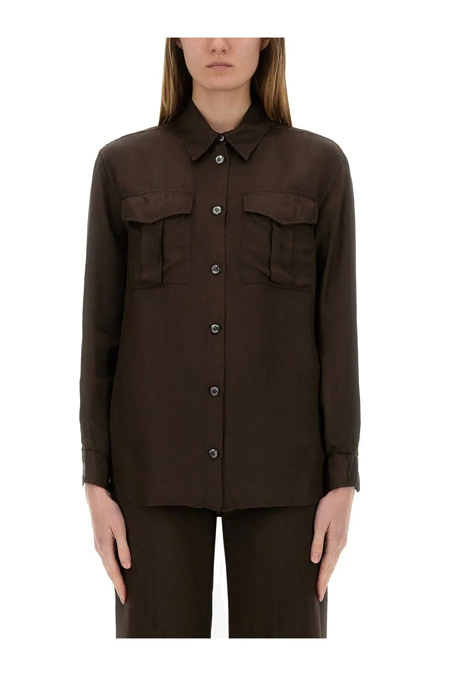 ASPESI Women's Shirt MOD5489 Brown