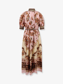 Zimmermann Women's Aster Billow Silk Long Dress MAUVE