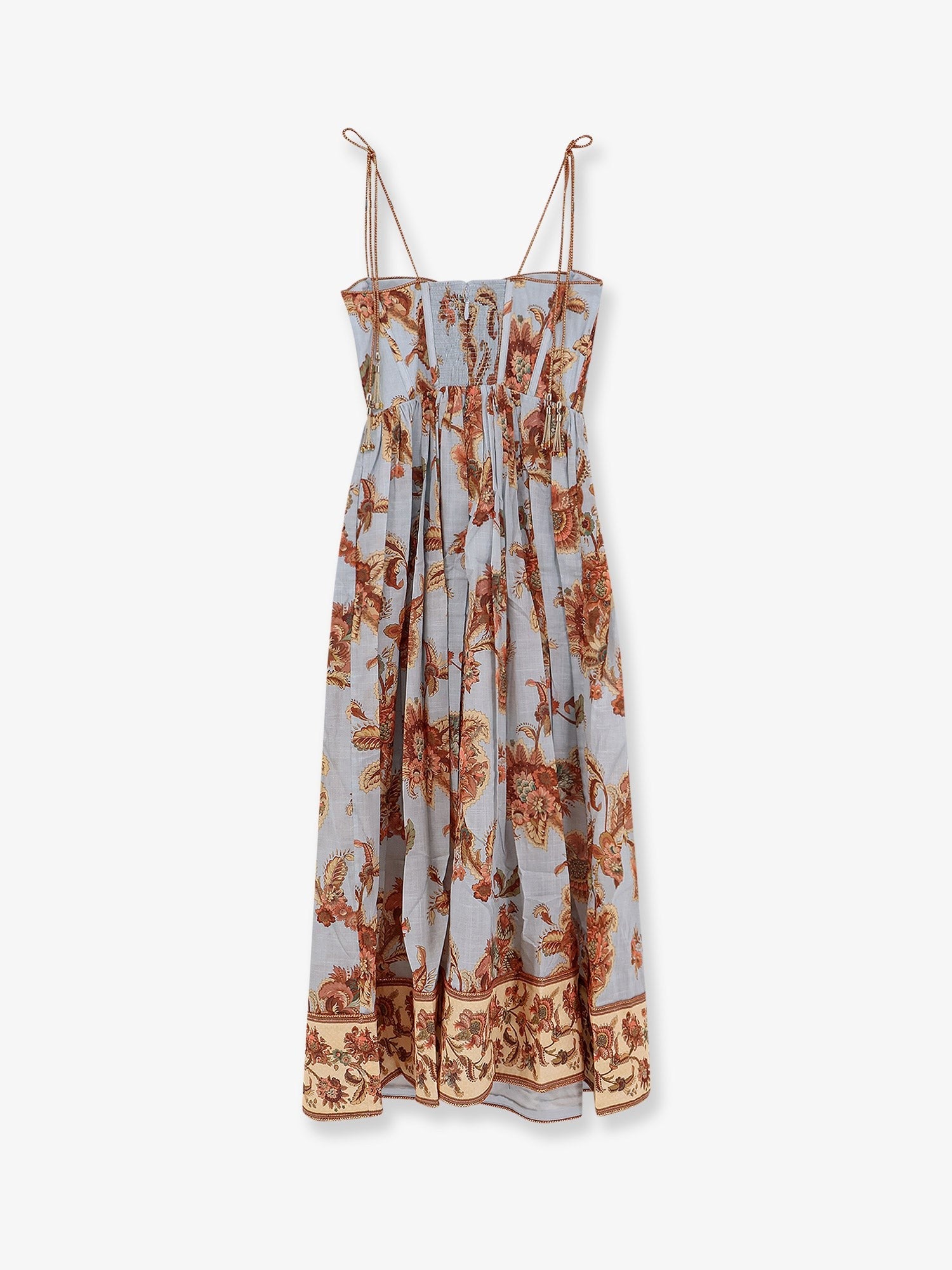 Zimmermann Women's Aster Corset Cototn Midi Dress Blue