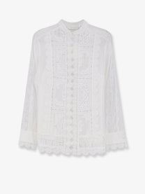 Zimmermann Women's Aster Cotton Shirt White