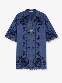 Zimmermann Women's Aster Denim Mini Dress Blue