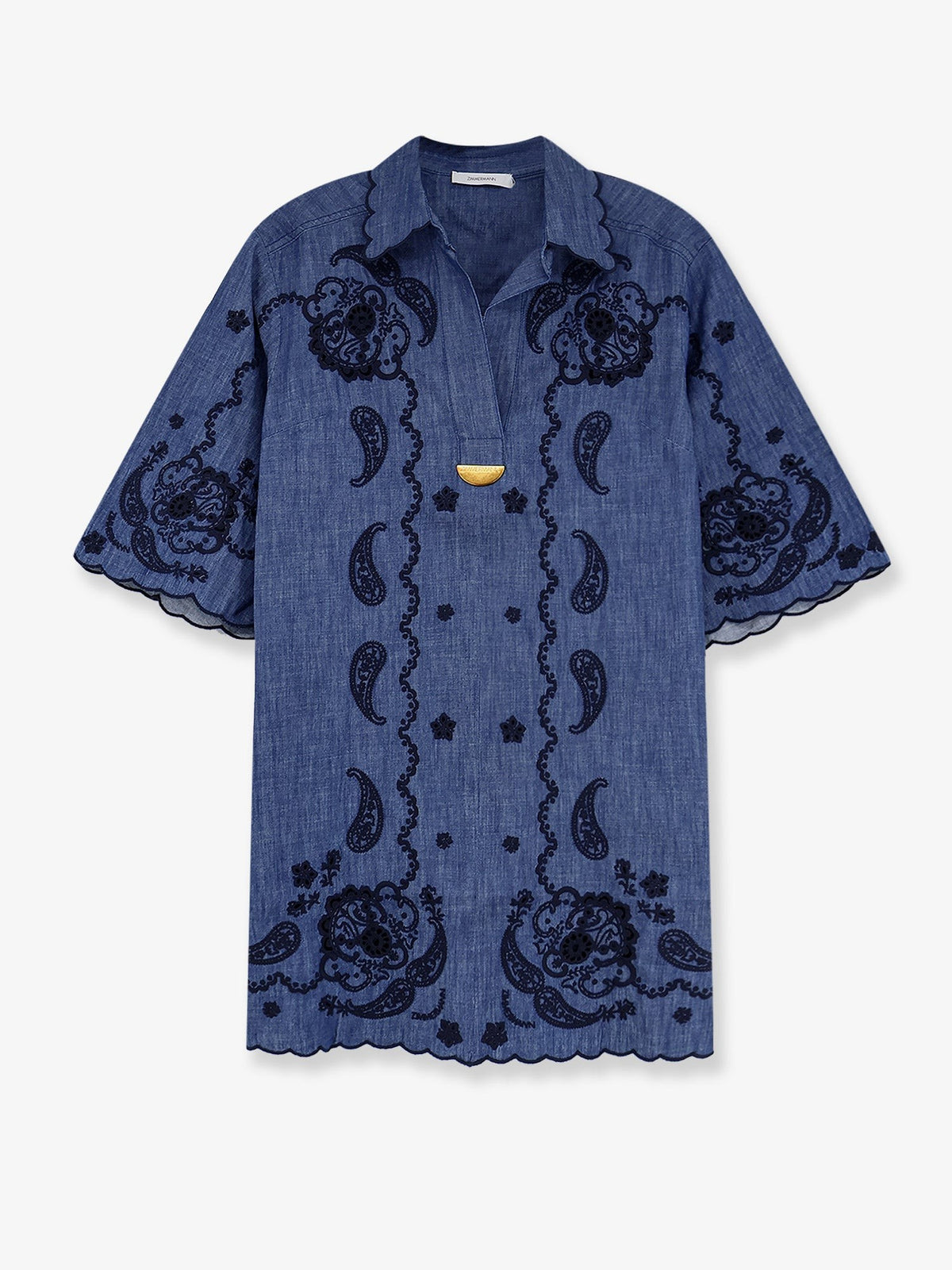 Zimmermann Women's Aster Denim Mini Dress Blue
