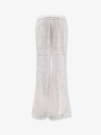 Zimmermann Women's Aster Embroidered Trousers White