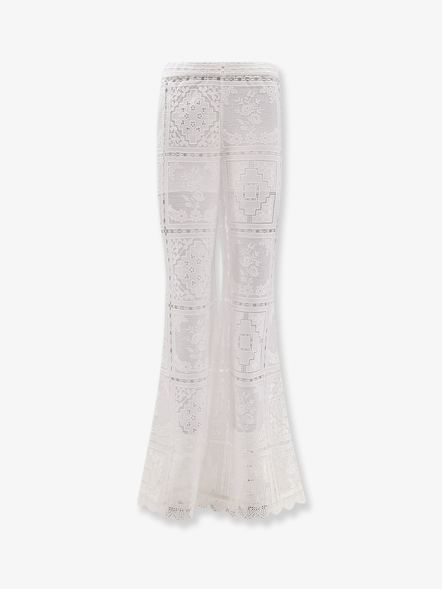 Zimmermann Women's Aster Embroidered Trousers White