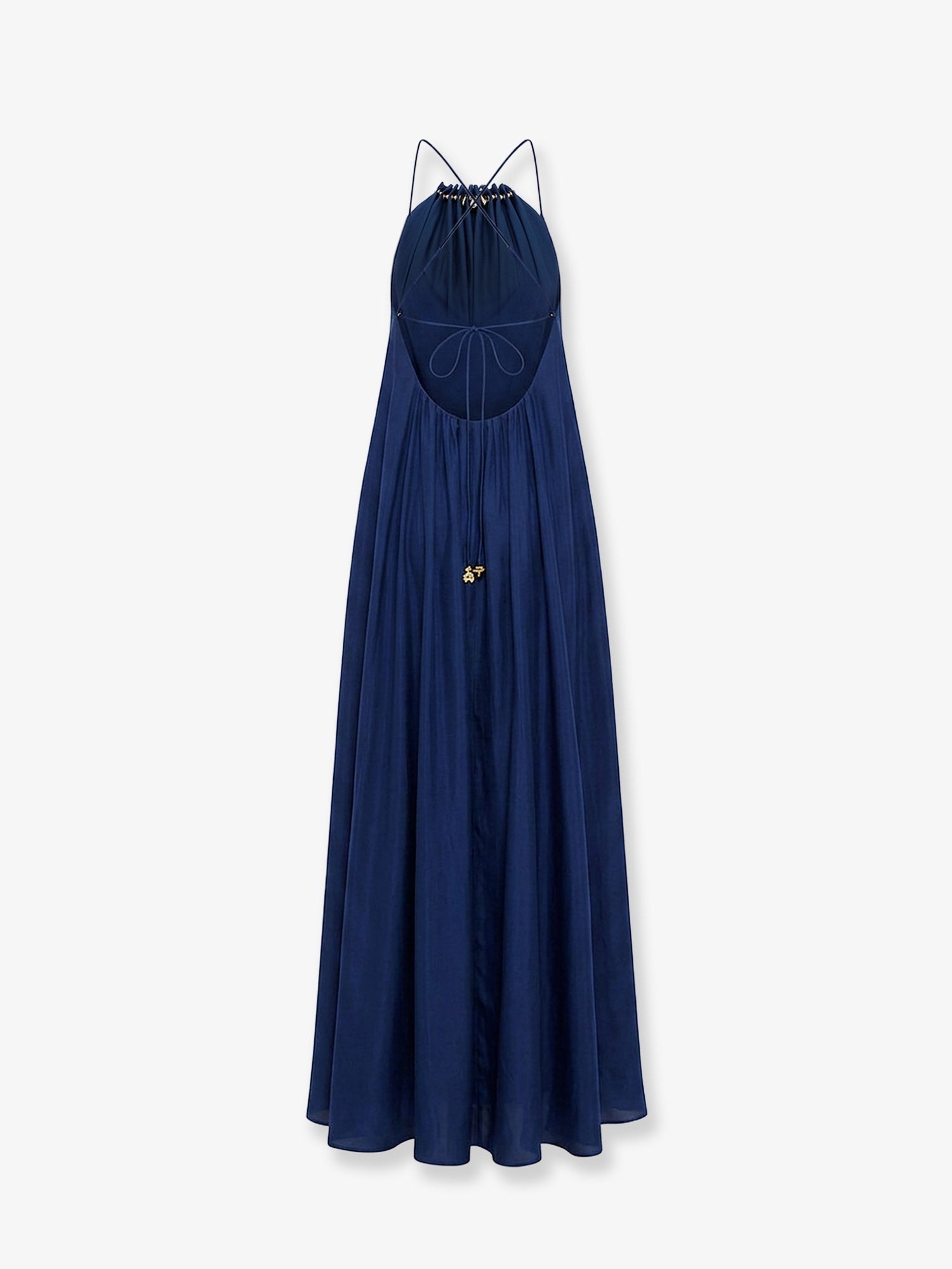 Zimmermann Women's Aster Long Silk Dress Darkcobalt