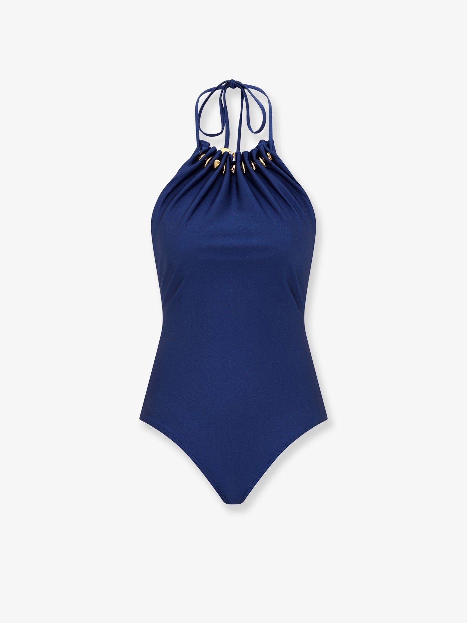 Zimmermann Women's Aster One Piece Swimsuit in Shiny Nylon Darkcobalt