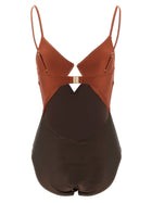 Zimmermann Aster One Piece Swimsuit Brown, view 2
