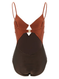 Zimmermann Aster One Piece Swimsuit Brown