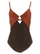 Zimmermann Aster One Piece Swimsuit Brown