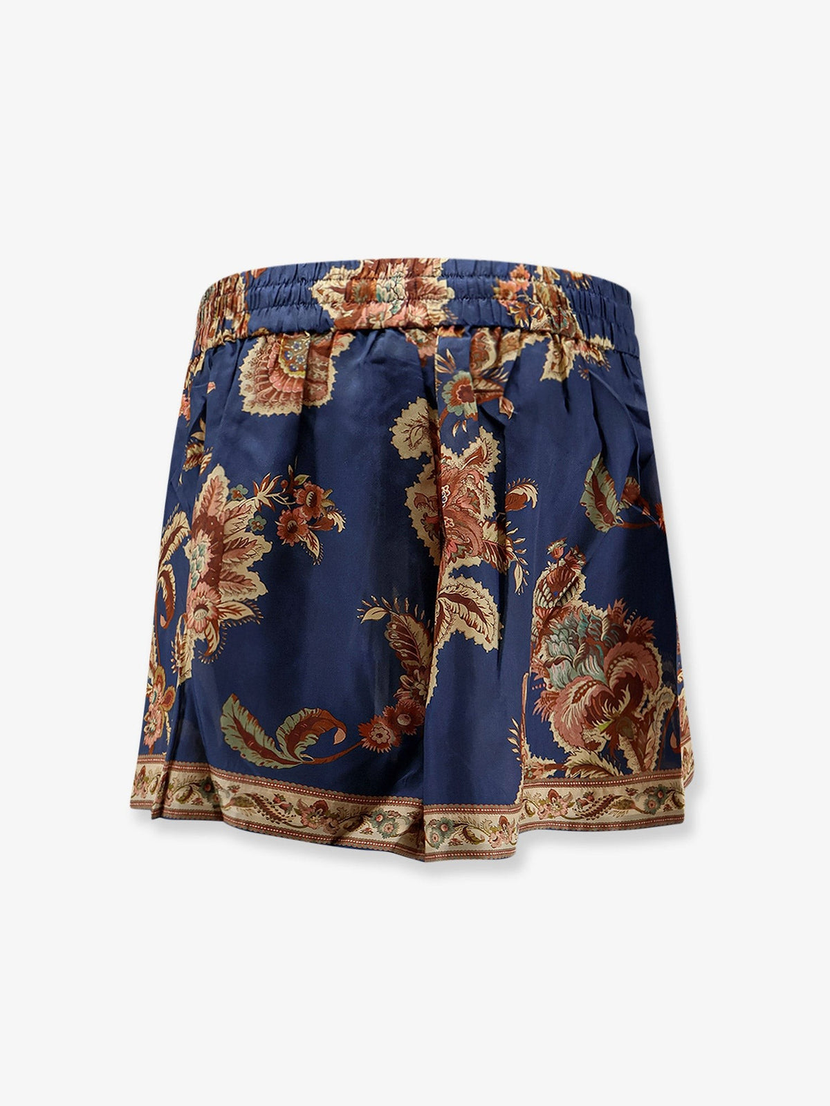 Zimmermann Women's Aster Relaxed Silk Bermuda Shorts Blue, view 2
