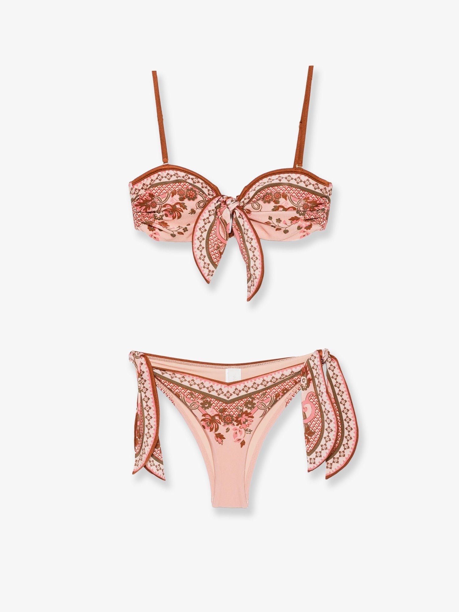 Zimmermann Women's Aster Shiny Nylon Bikini Blue