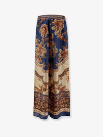 Zimmermann Women's Aster Silk Trousers Blue