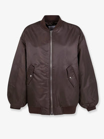 The Frankie Shop Women's Astra Nylon Jacket Brown