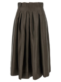 Khaite Astrid Skirt Brown