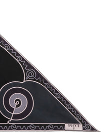 Pucci Women's Astro Print Triangle Scarf Black