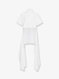 ALAÏA Women's Asym Cotton Blend Shirt White