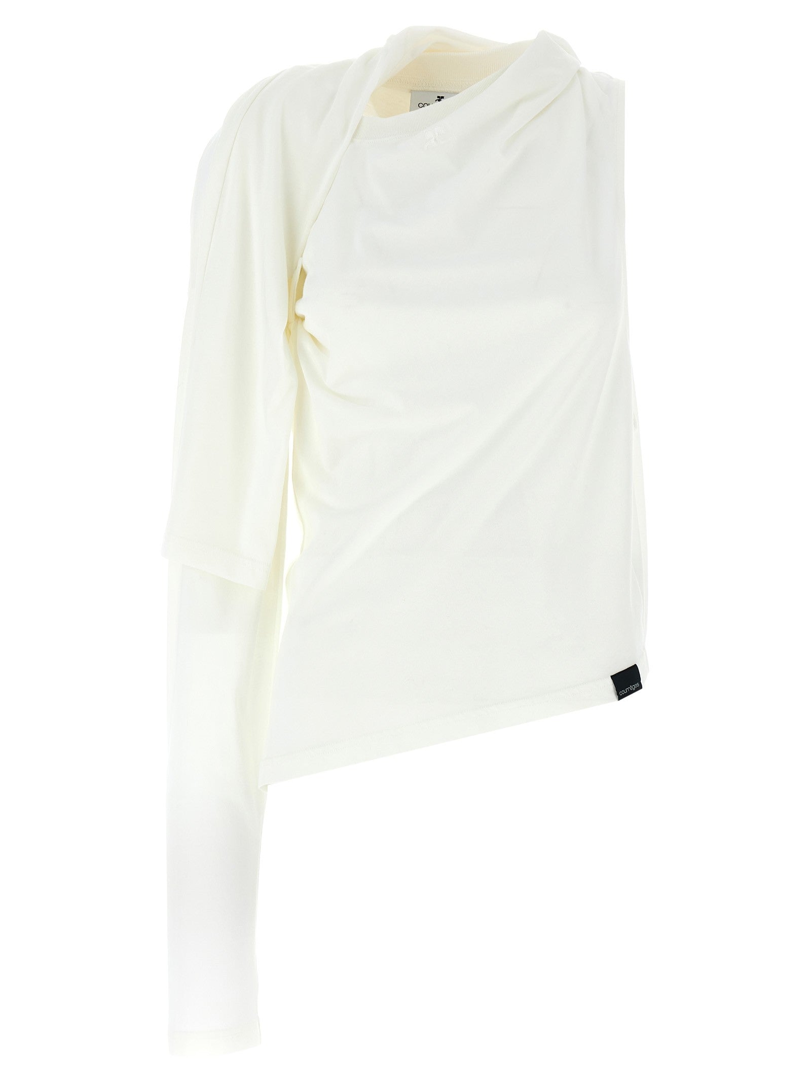 courrèges Asymetrique Off the Shoulder Shirt White