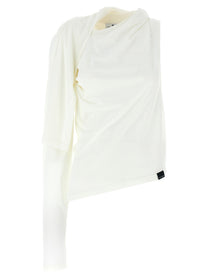 courrèges Asymetrique Off the Shoulder Shirt White