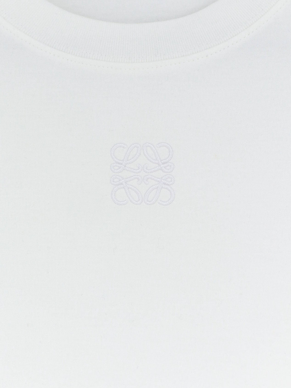Loewe Women's Asymmetric Cotton Blend Shirt White, view 5