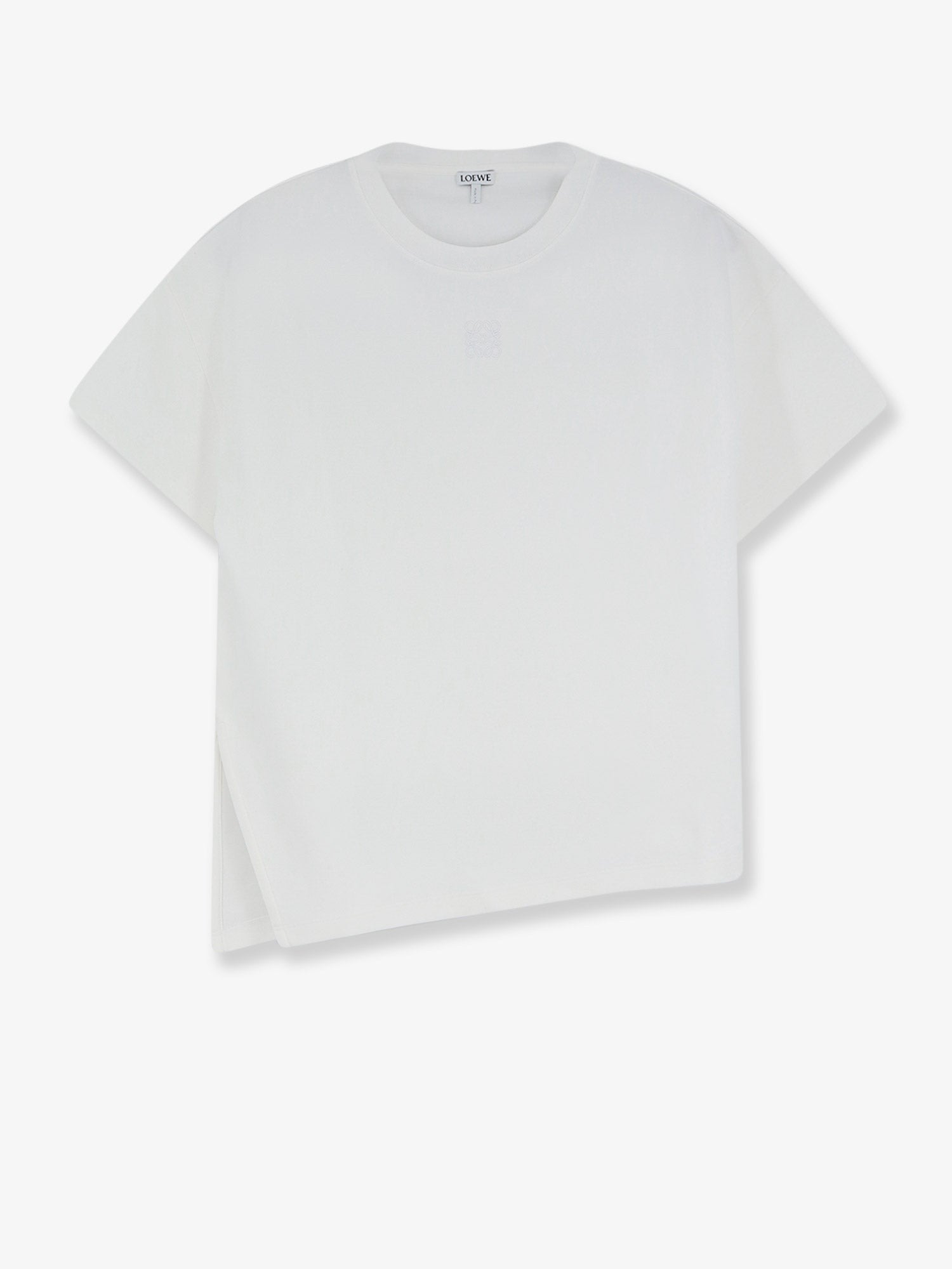 Loewe Women's Asymmetric Cotton Blend Shirt White