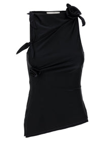 Coperni Asymmetric Flower Top Black