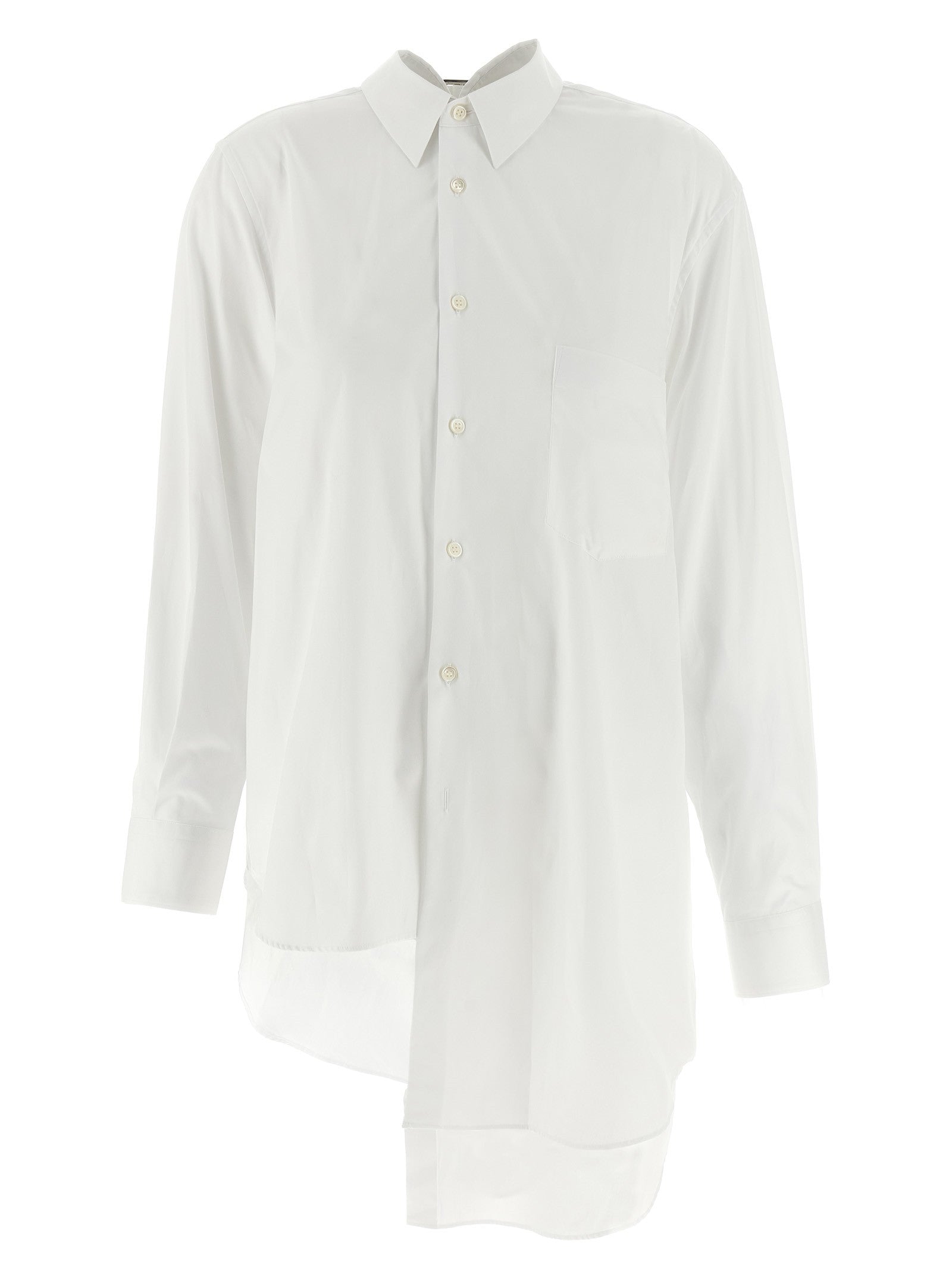 Comme Des Garçons Asymmetric Hem Shirt White