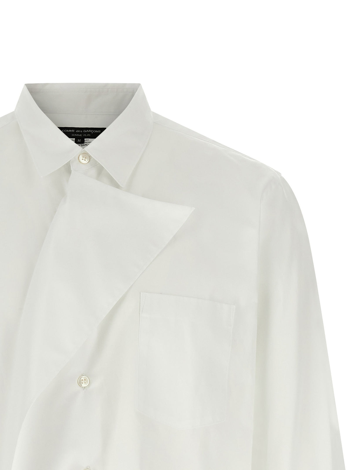 Comme Des Garçons Homme Plus Asymmetric Panel Shirt White