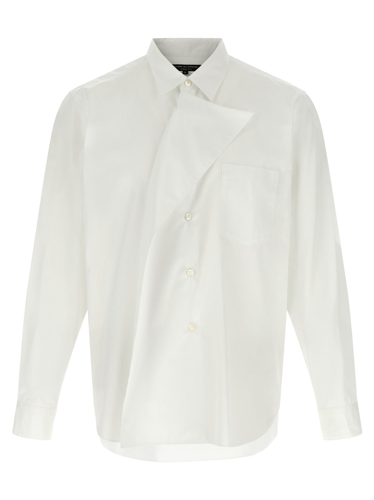 Comme Des Garçons Homme Plus Asymmetric Panel Shirt White