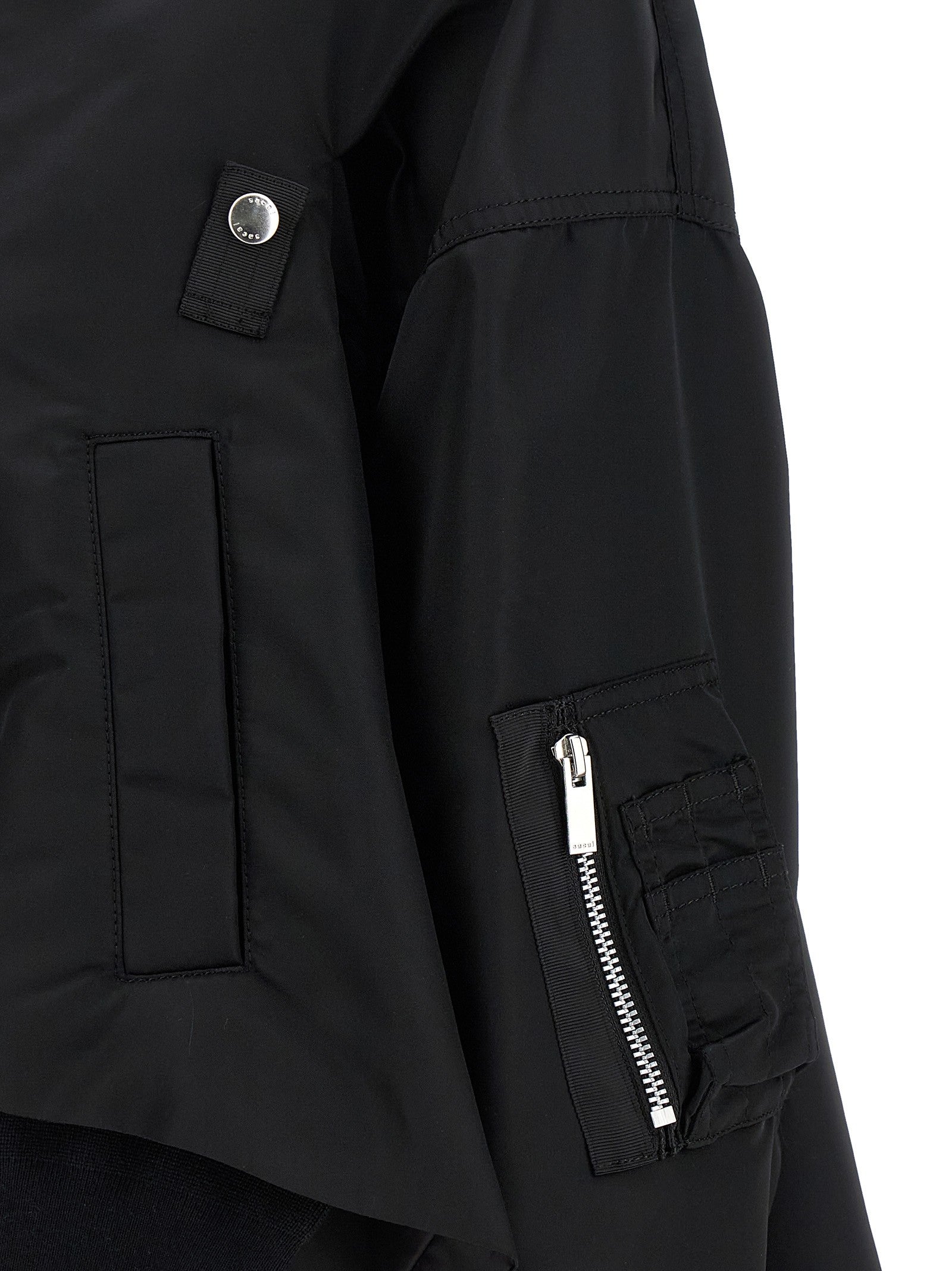 Sacai Asymmetrical Blouson Bottom Black