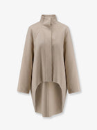 ALAÏA Women's Asymmetrical Cashmere Coat Beige