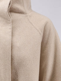 ALAÏA Women's Asymmetrical Cashmere Coat Beige, view 3