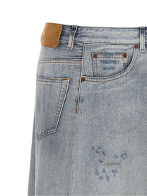 MM6 Maison Margiela Asymmetrical Construction Skirt Blue