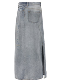 MM6 Maison Margiela Asymmetrical Construction Skirt Blue