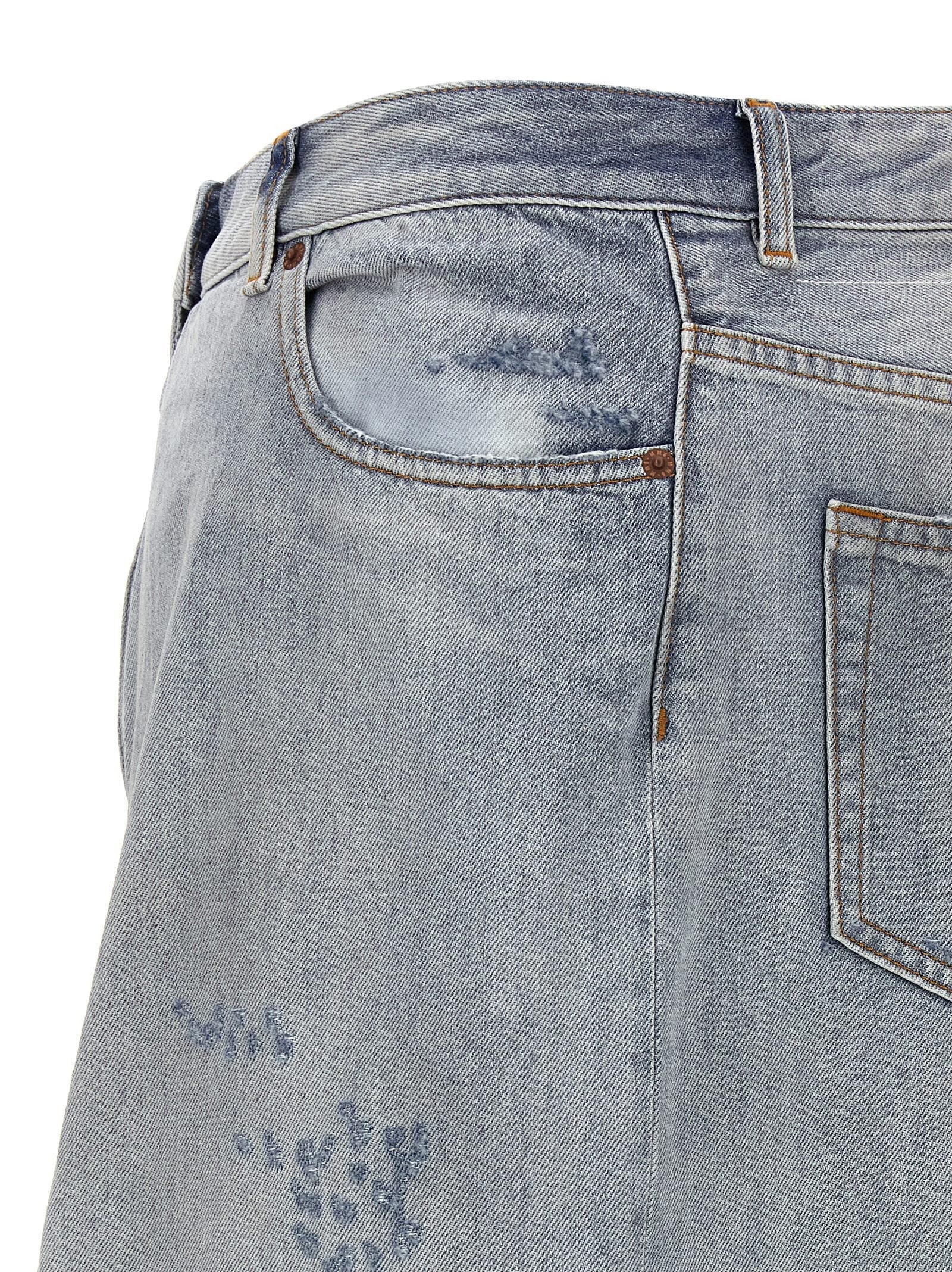 MM6 Maison Margiela Asymmetrical Construction Skirt Blue