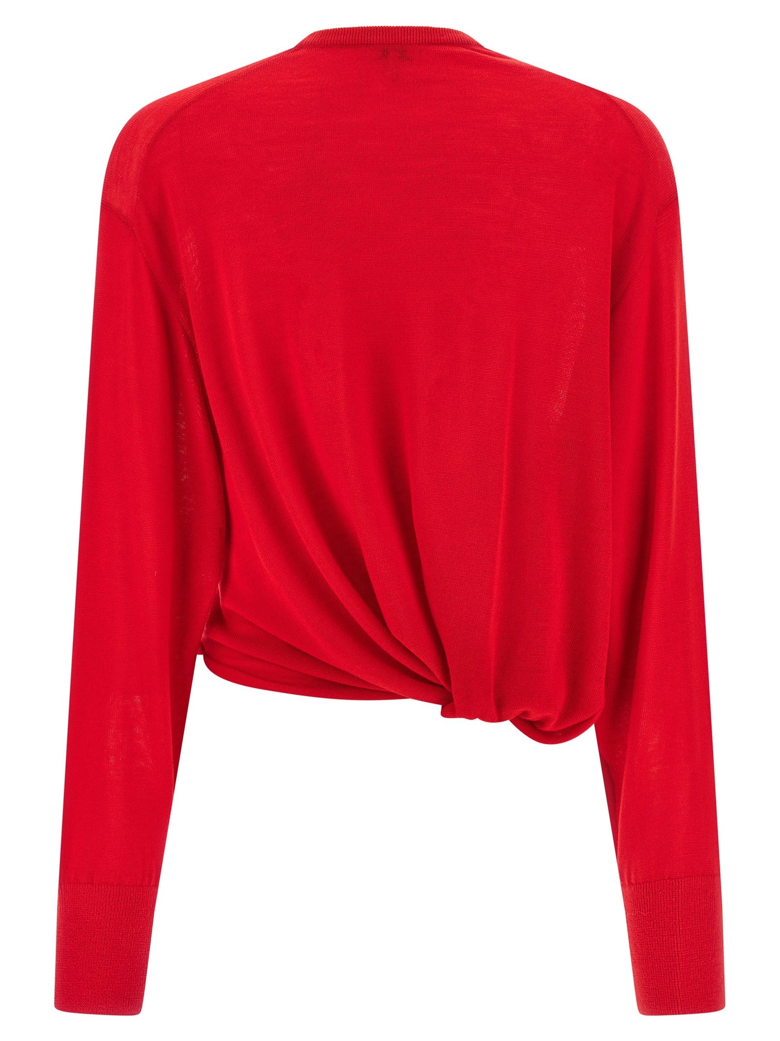 Loewe Asymmetrical Cut Sweater Red