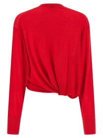 Loewe Asymmetrical Cut Sweater Red