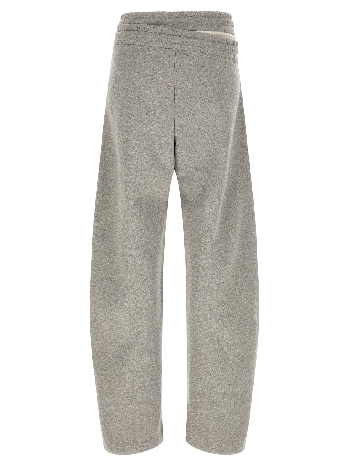 The Attico Asymmetrical Double Waist Trousers Grey